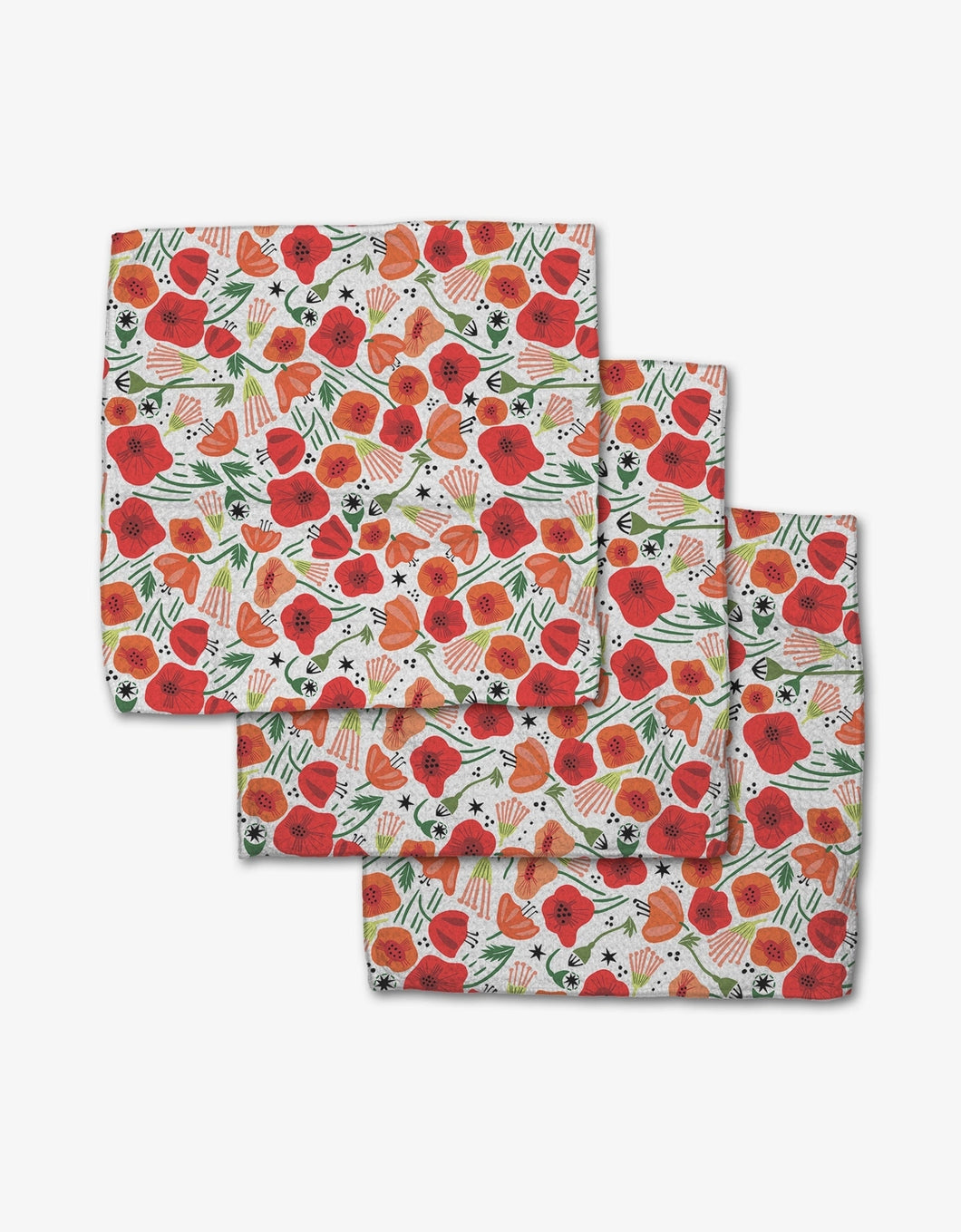 Geometry Dishcloth: Poppy Power