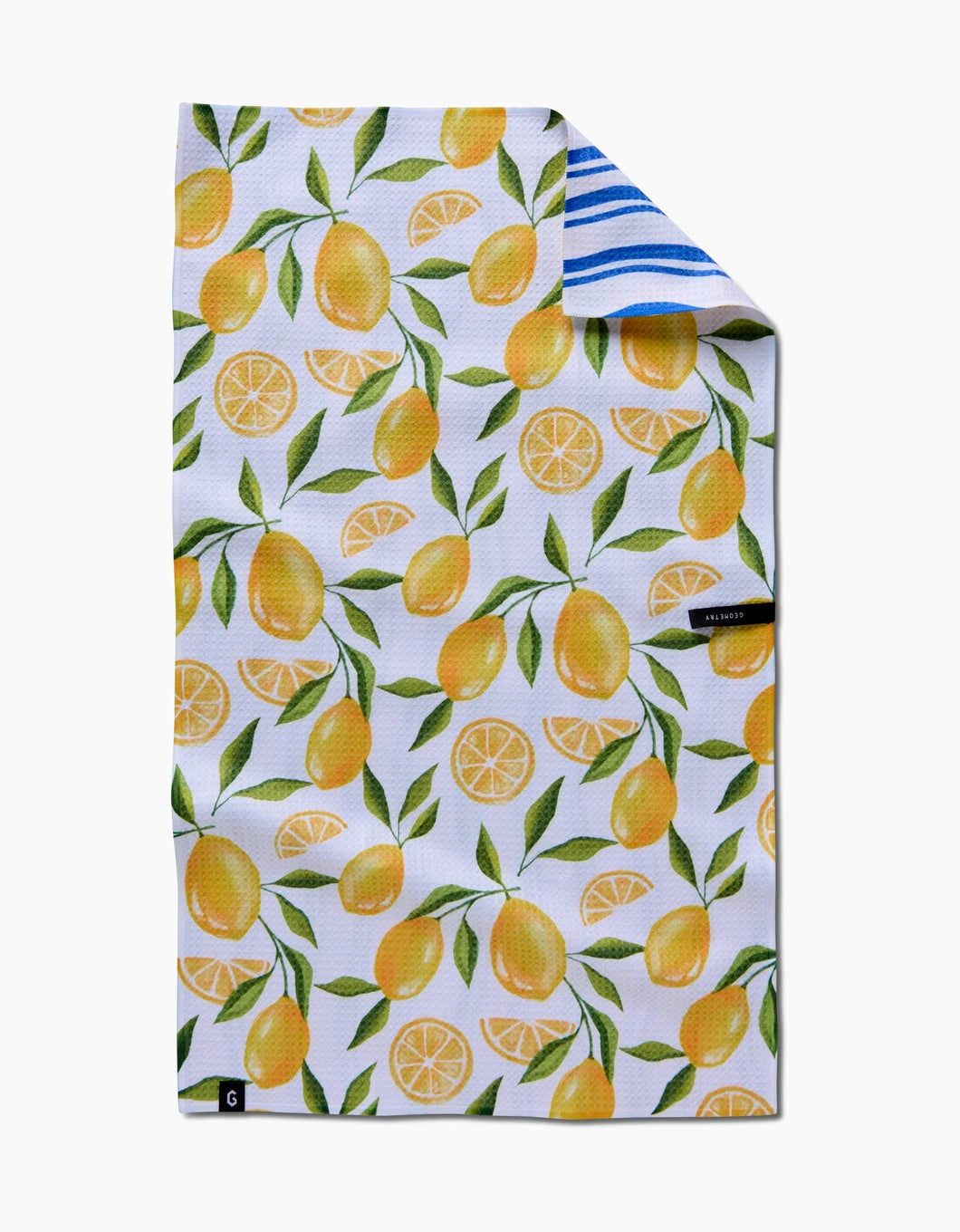 Geometry Double Sided Kitchen Tea Towel: Lemon Bliss