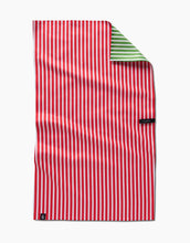 Load image into Gallery viewer, Geometry Double Sided Kitchen Tea Towel: Red and Green
