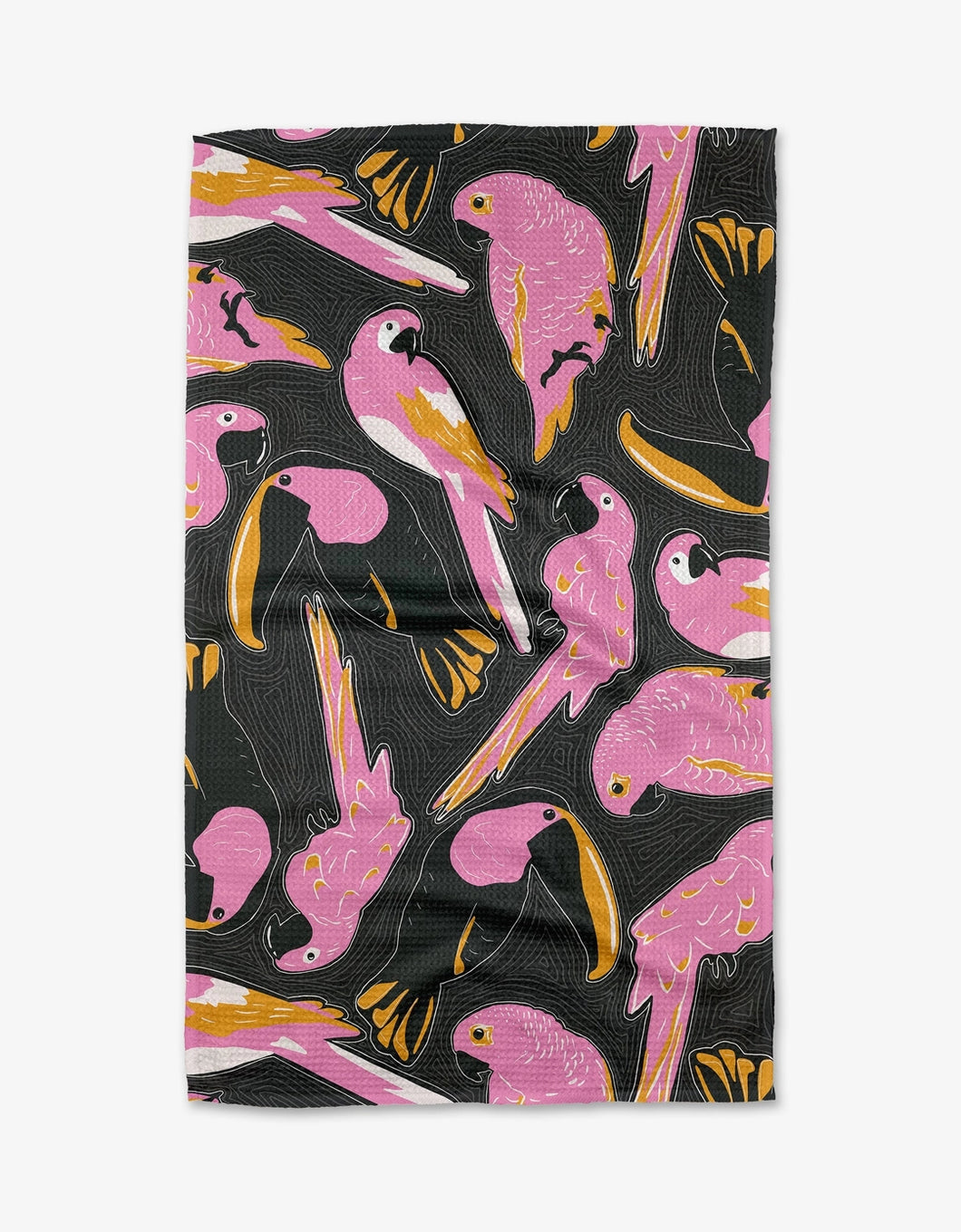 Geometry Kitchen Tea Towel: Bubblegum Birds