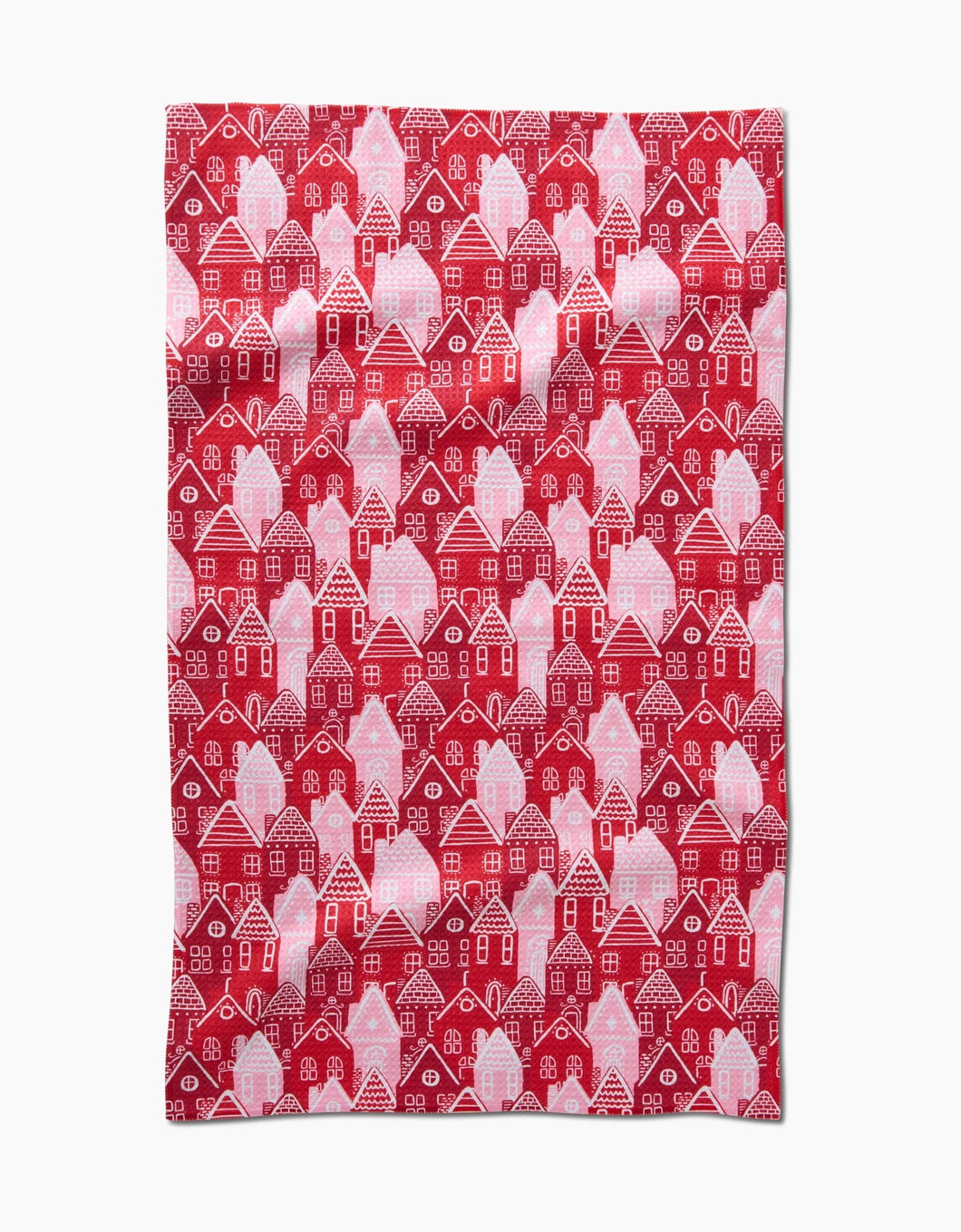 Geometry Kitchen Tea Towel: Christmas Houses