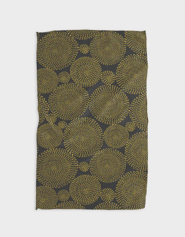 Geometry Kitchen Tea Towel: Dandelions