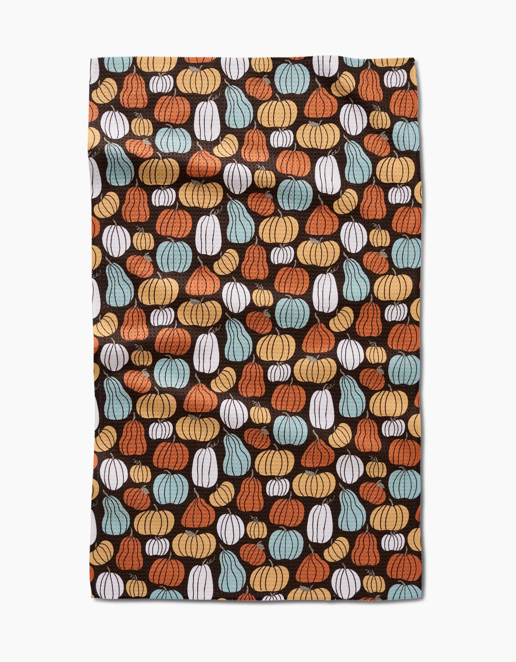 Geometry Kitchen Tea Towel: Pumpkin Patch Parade