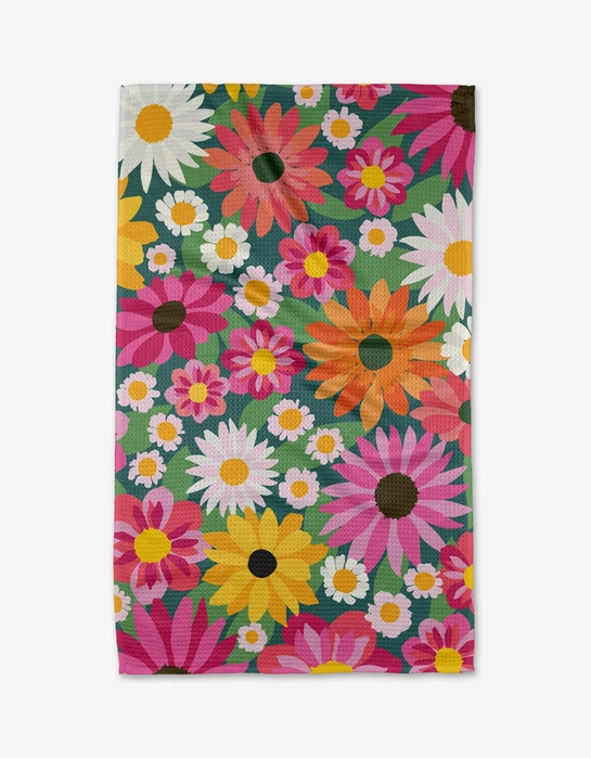 Geometry Kitchen Tea Towel: Wild Blooms